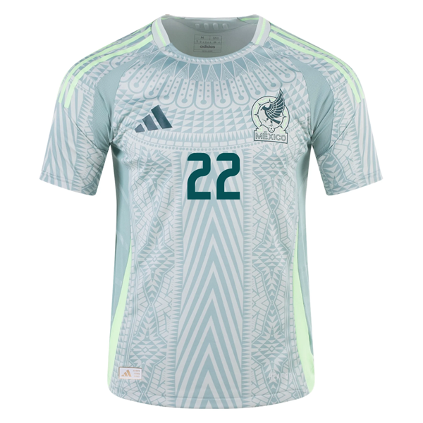 adidas Mexico Hirving Lozano Away Jersey 24/25 (Linen Green)