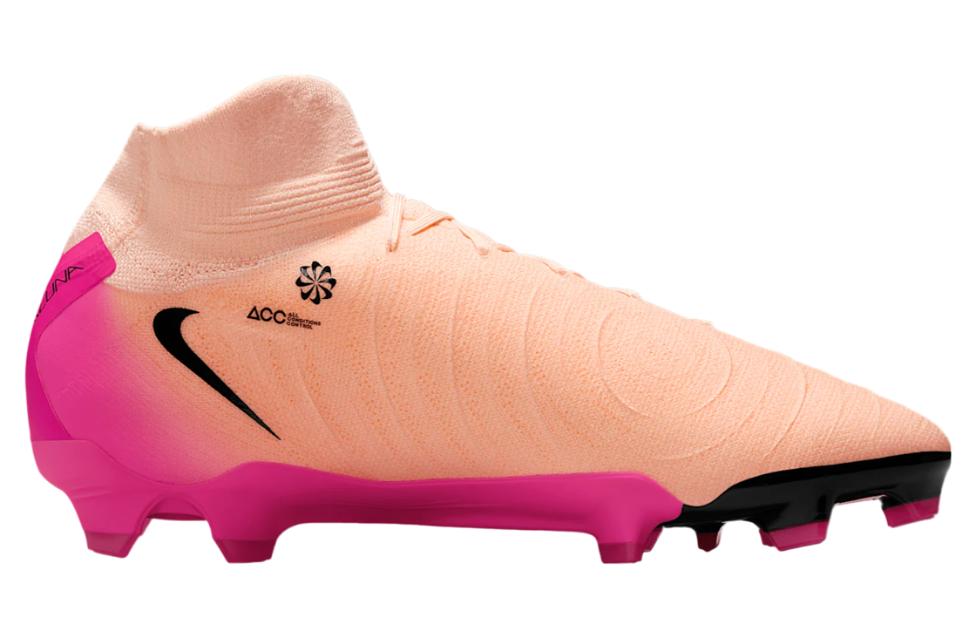 Nike Phantom Luna II Pro FG Soccer Cleats (Crimson Tint/Black-Pink Blast)