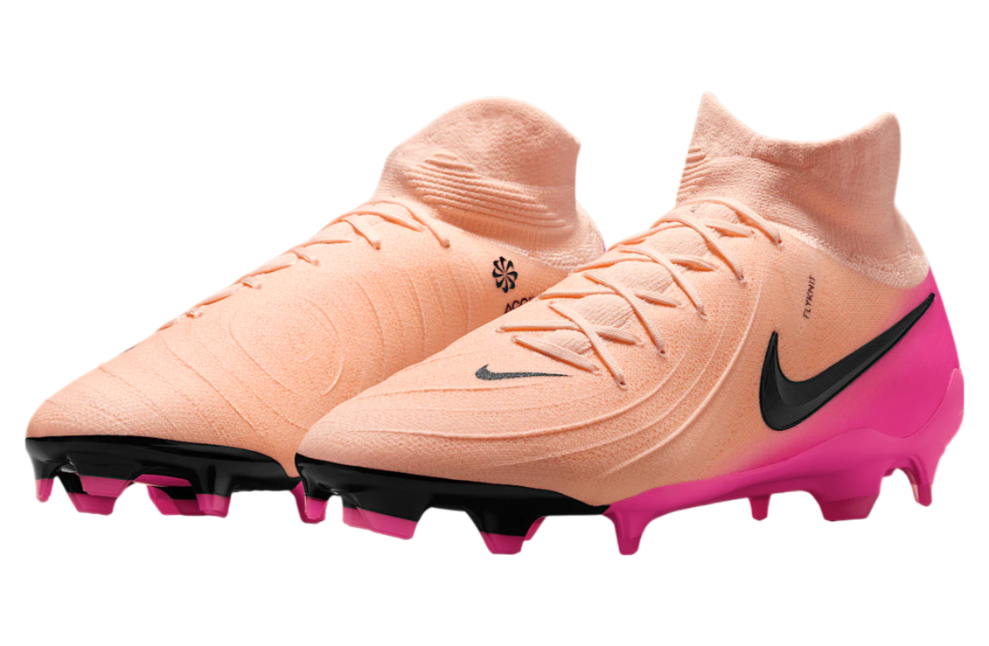 Nike Phantom Luna II Pro FG Soccer Cleats (Crimson Tint/Black-Pink Blast)