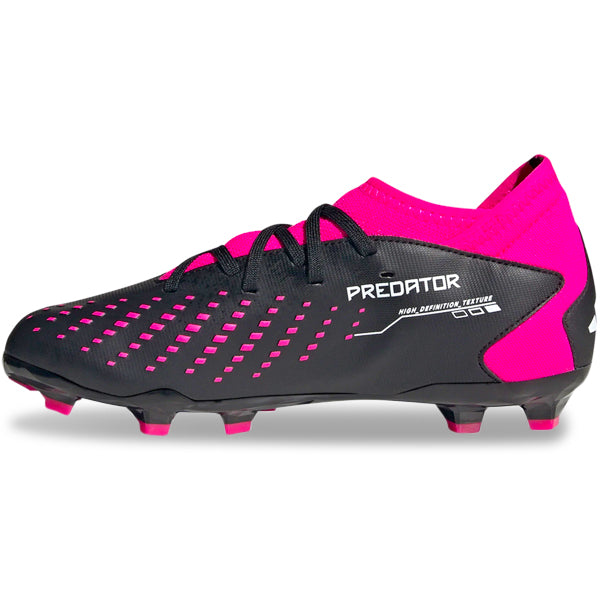 adidas Jr. Predator Accuracy.3 FG Tacos de fútbol (Core Black/Team Shock Pink)