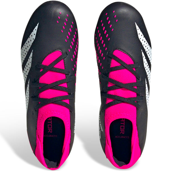 adidas Jr. Predator Accuracy.3 FG Tacos de fútbol (Core Black/Team Shock Pink)