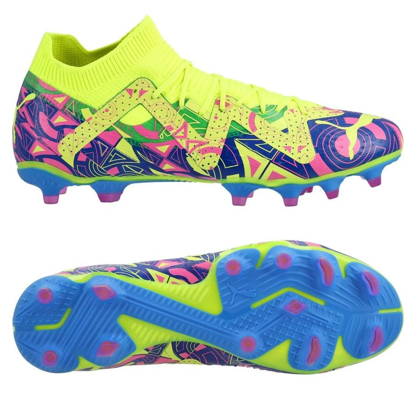 Puma Future Match Energy FG/AG Soccer Cleats (Ultra Blue/Yellow Alert)