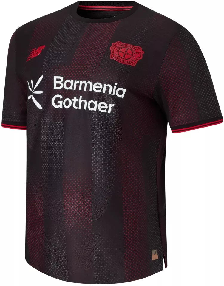 New Balance Men's Bayer Leverkusen 25/26 Authentic Elite Home Jersey (Black/Red)