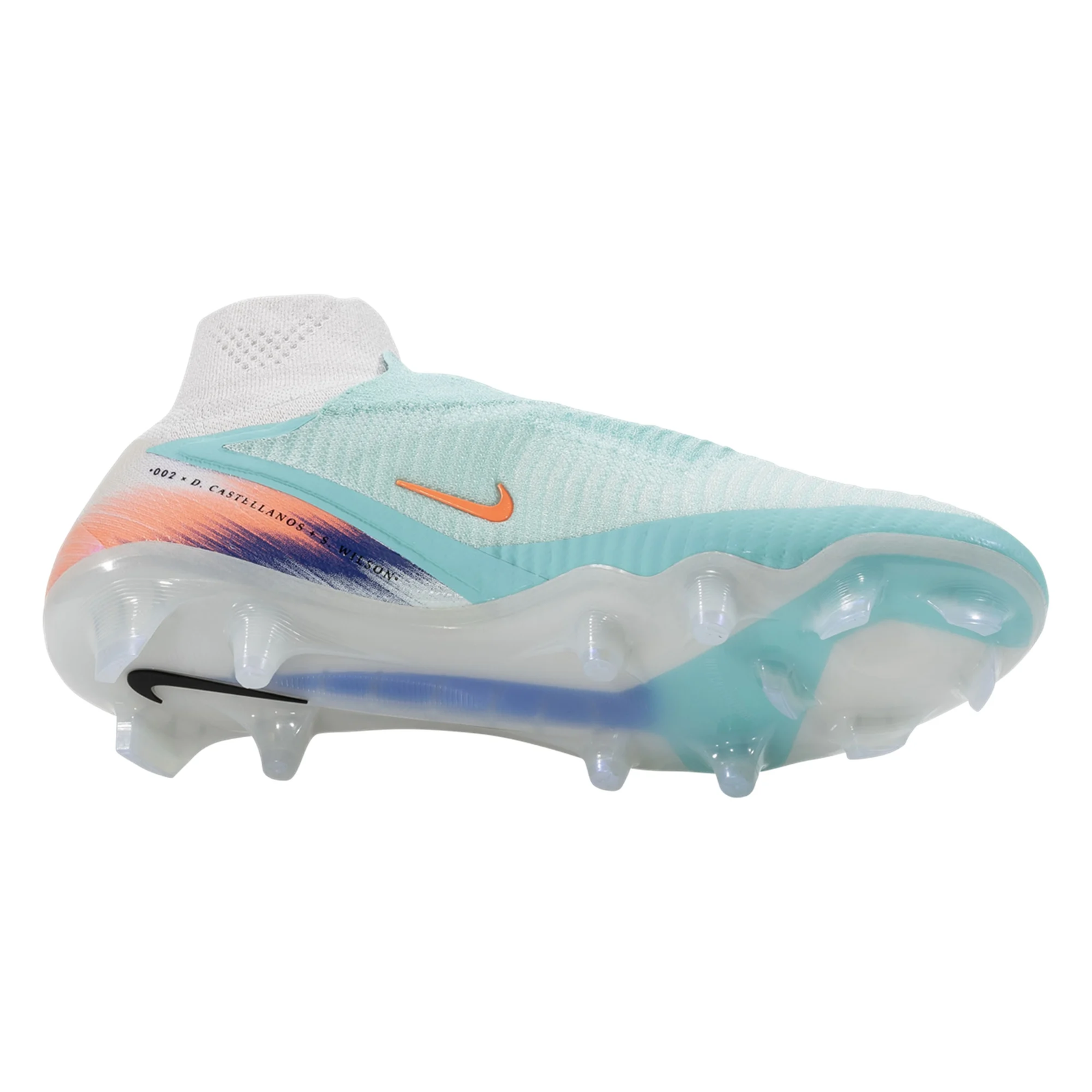 Nike Phantom 6 High Elite NU2 Firm Ground Soccer Cleats (Pistachio Frost/Hyper Orange)