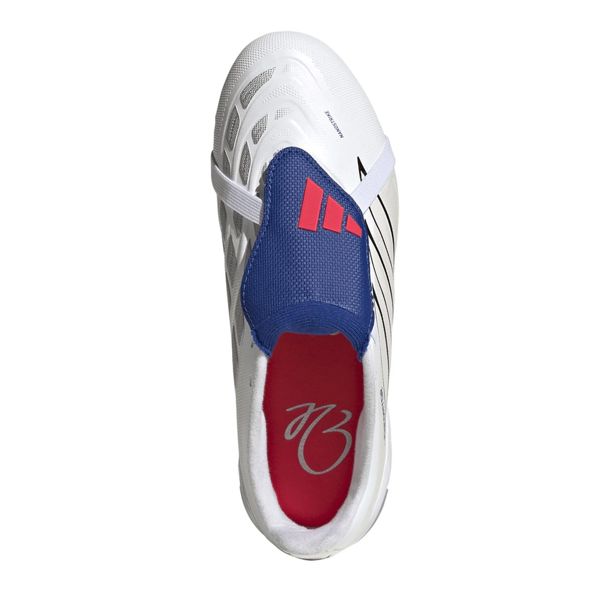 adidas Jr. Predator League FT Firm Ground Soccer Cleats (White/Zero Metallic/Royal Blue)