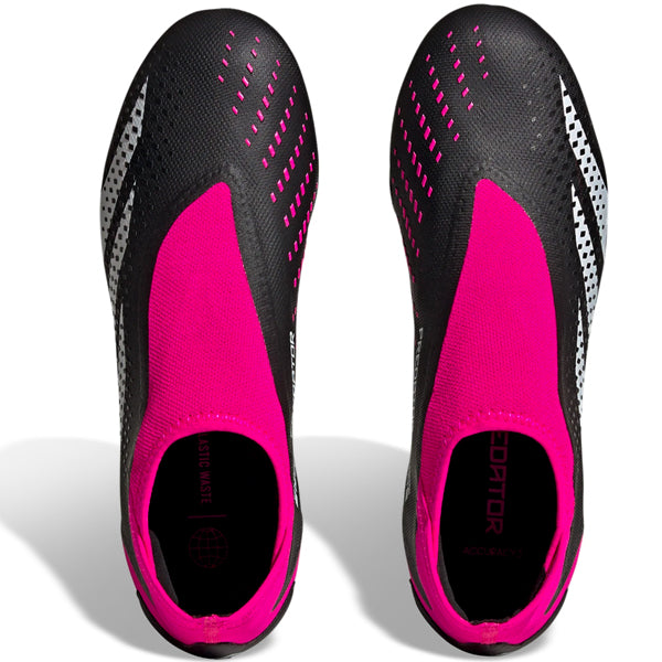 adidas Predator Accuracy.3 Laceless FG Tacos de fútbol (Core Black/Team Shock Pink)