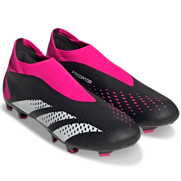 adidas Predator Accuracy.3 Laceless FG Tacos de fútbol (Core Black/Team Shock Pink)