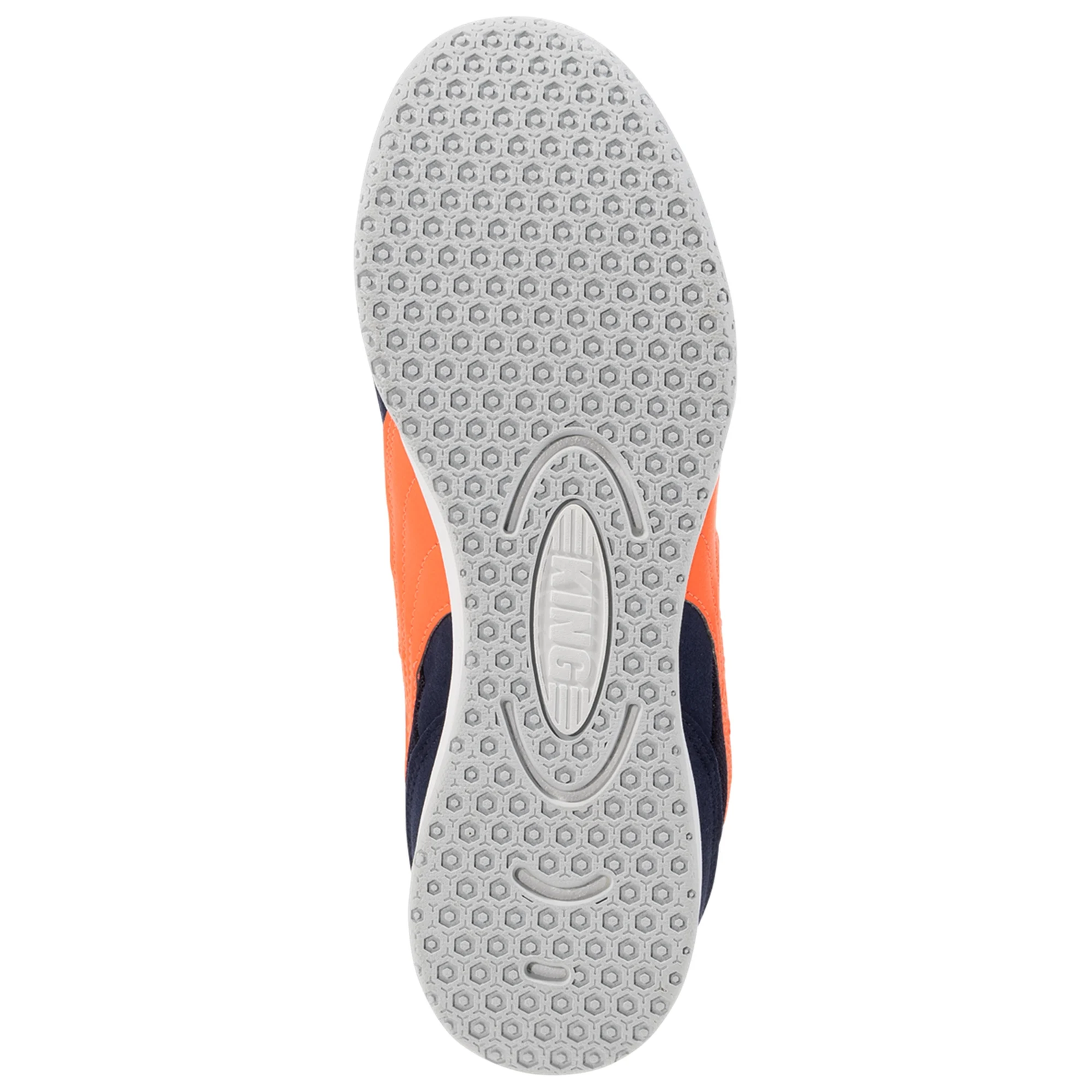 Puma King Top Indoor Soccer Shoes (Navy/Glowing Red/Silver Mist)