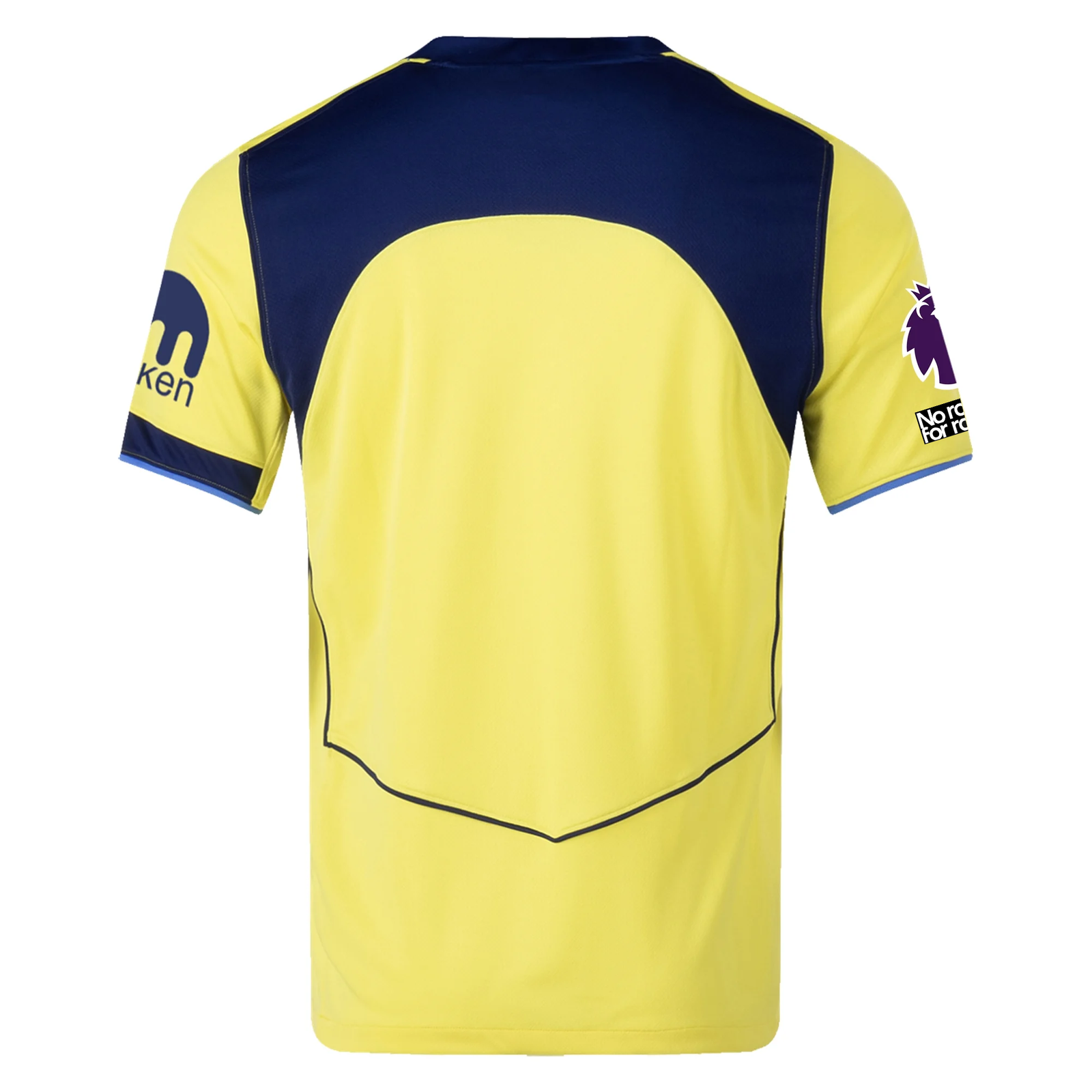 Nike Men's Tottenham T90 Third Jersey w/ EPL + No Room For Racism 25/26 (Dynamic Yellow/Blue Void)