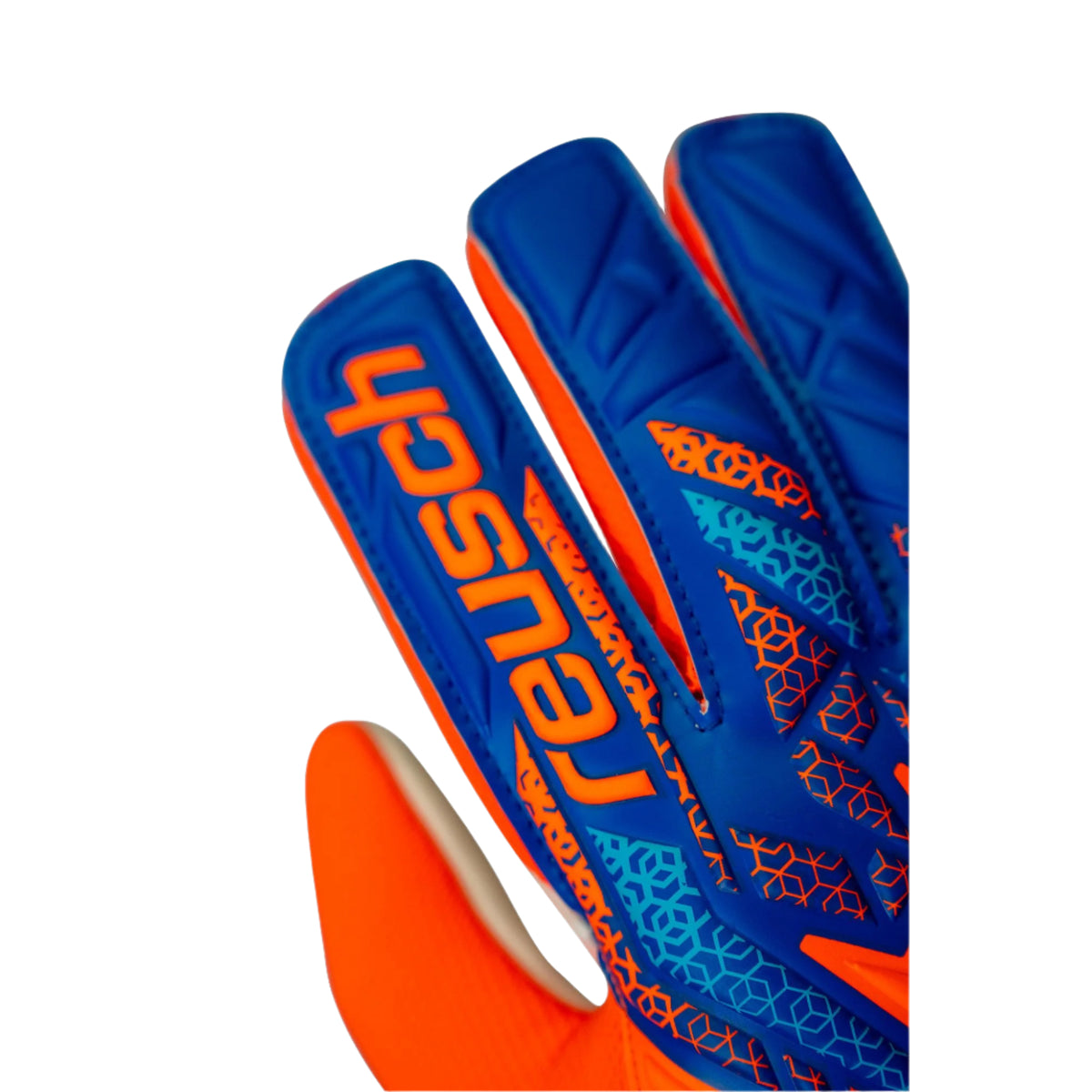 Reusch Attrakt Stater Solid Goalkeeper Glove (Electric Blue/Shocking Orange)