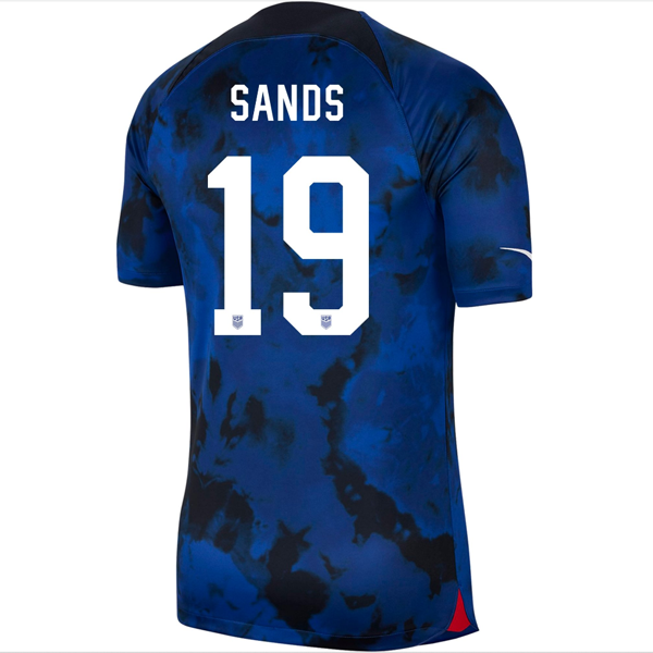 Nike Estados Unidos James Sands Authentic Match Away Jersey 22/23 (Azul brillante/Blanco)
