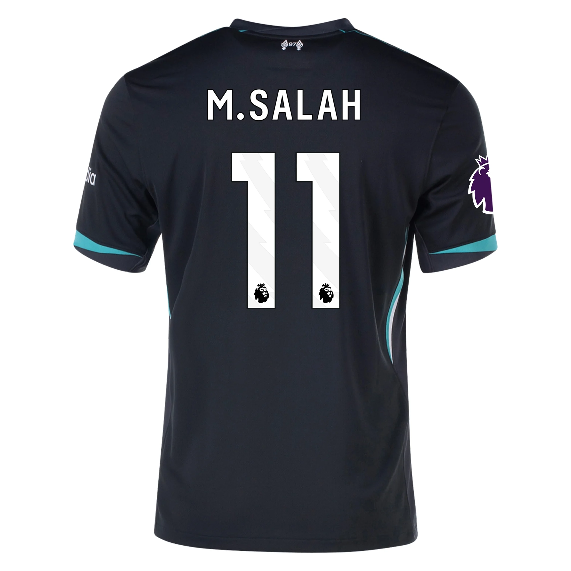Nike Liverpool Mohamed Salah Away Jersey w/ EPL Patch 24/25 (Night Forest/Washed Teal) Questions & Answers
