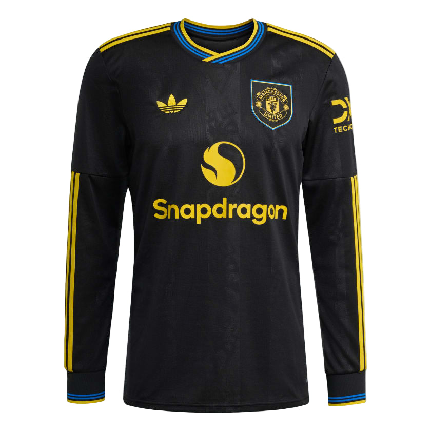 adidas Manchester United Long Sleeve Third Jersey 25/26 (Black