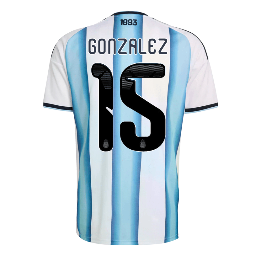 adidas Men's Gonzalez Argentina 2026 Home World Cup Jersey (White/Icey