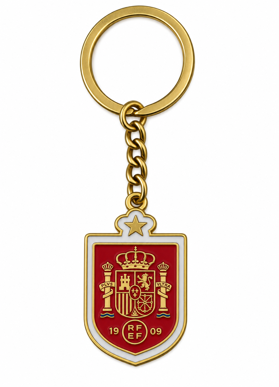 Spain National Team Double Sided Metal Crest Keychain