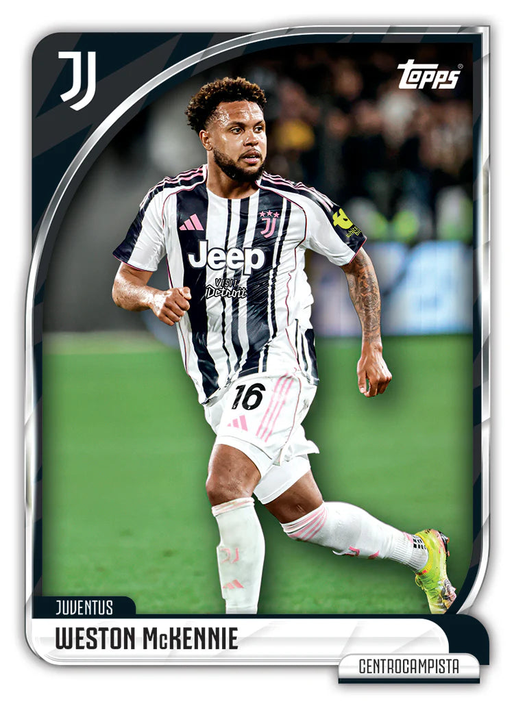 Topps Juventus 25/26 Collectors Tin Set Trading Cards (Black/White)