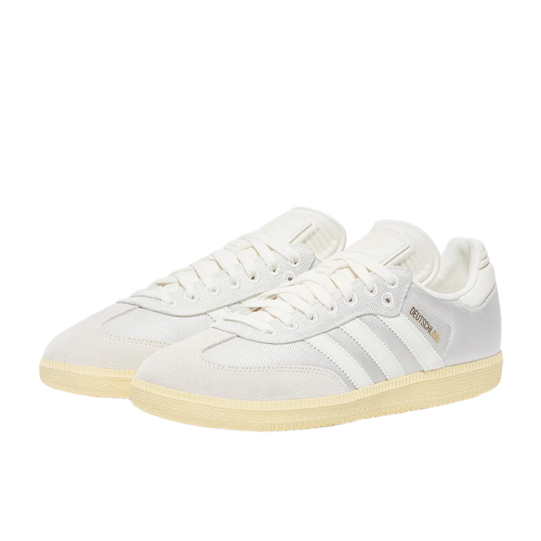 adidas Germany Samba 125th Anniversary Indoor Soccer Shoes (Cloud White/Off White/Almost Yellow)
