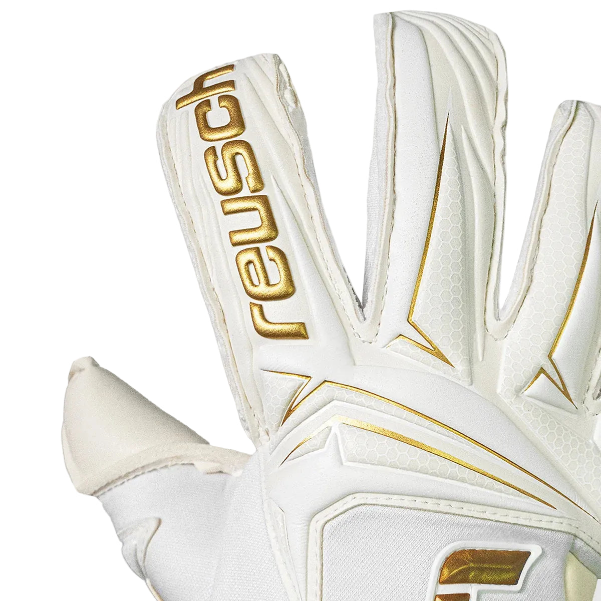 Reusch Attrakt AB1 Duo Goalkeeper Gloves (White/Gold)