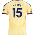 adidas Men's Arsenal FC Ezri Konsa Third Jersey w/ EPL + No Room For Racism Patches 26/27 (Yellow)