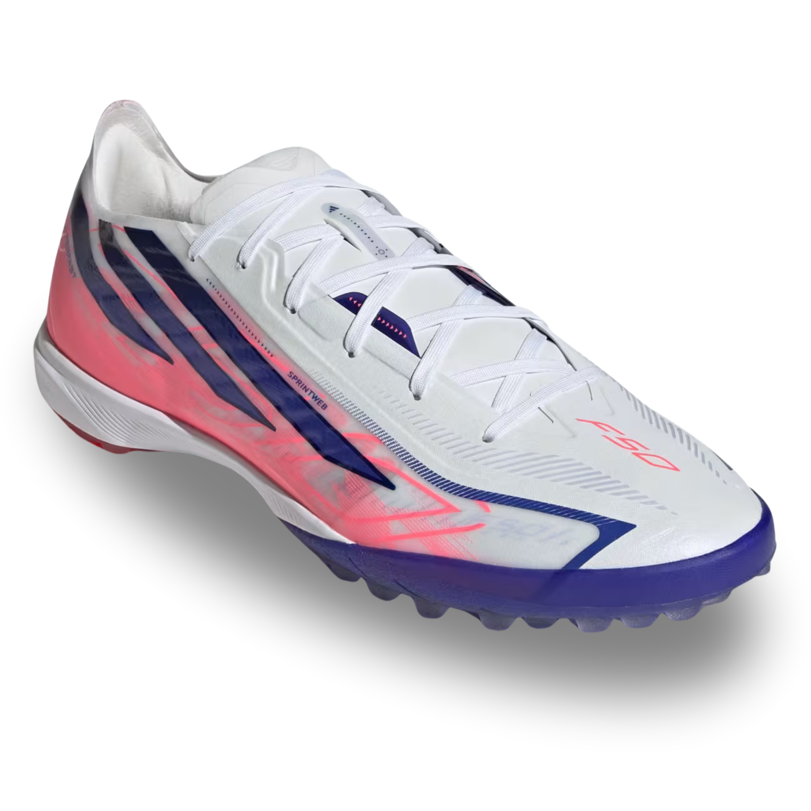 adidas F50 Hyperfast Pro Turf Soccer Shoes (White/Purple)