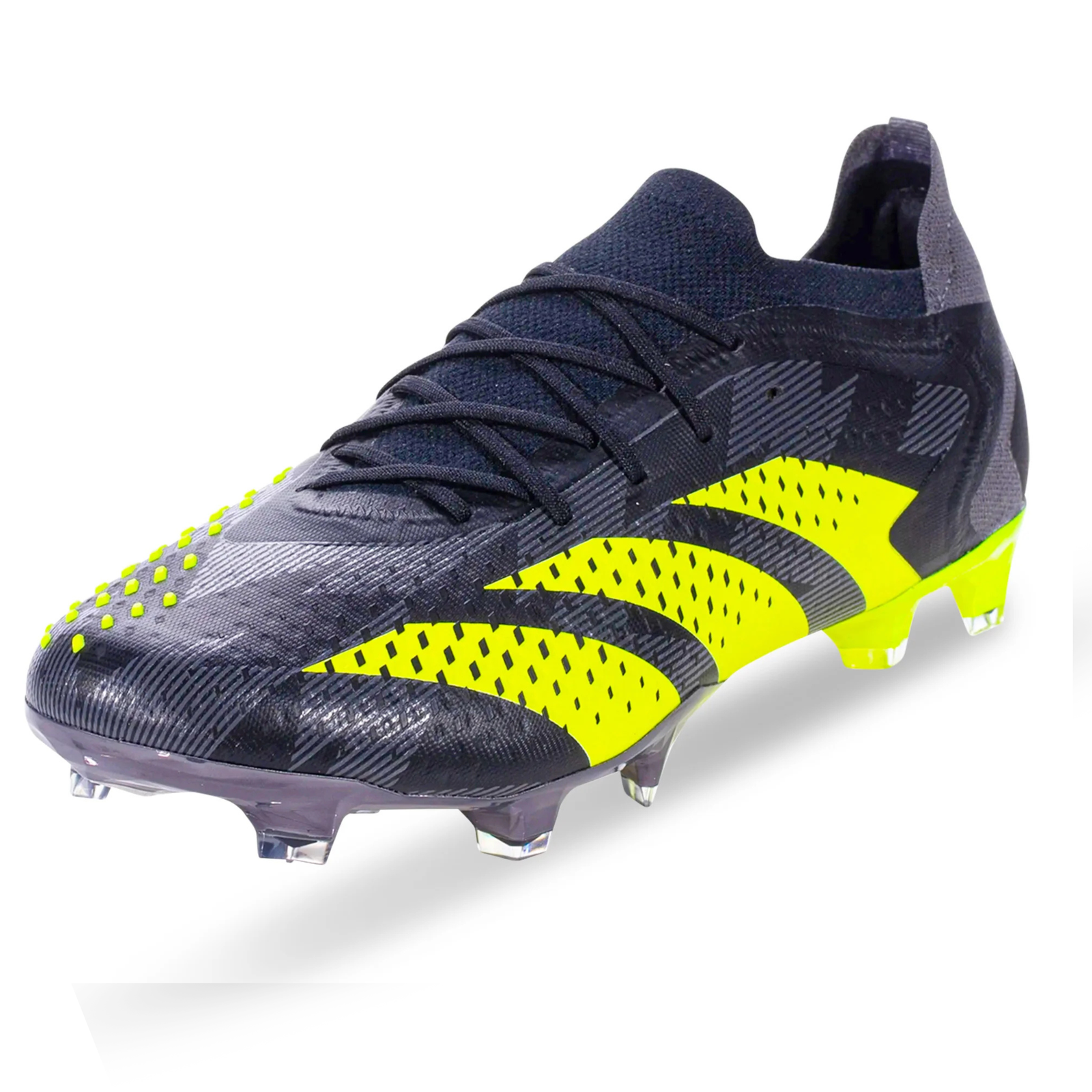 adidas Predator Accuracy.1 Low INJ Firm Ground Soccer Cleats (Core Black/Team Solar Yellow 2)