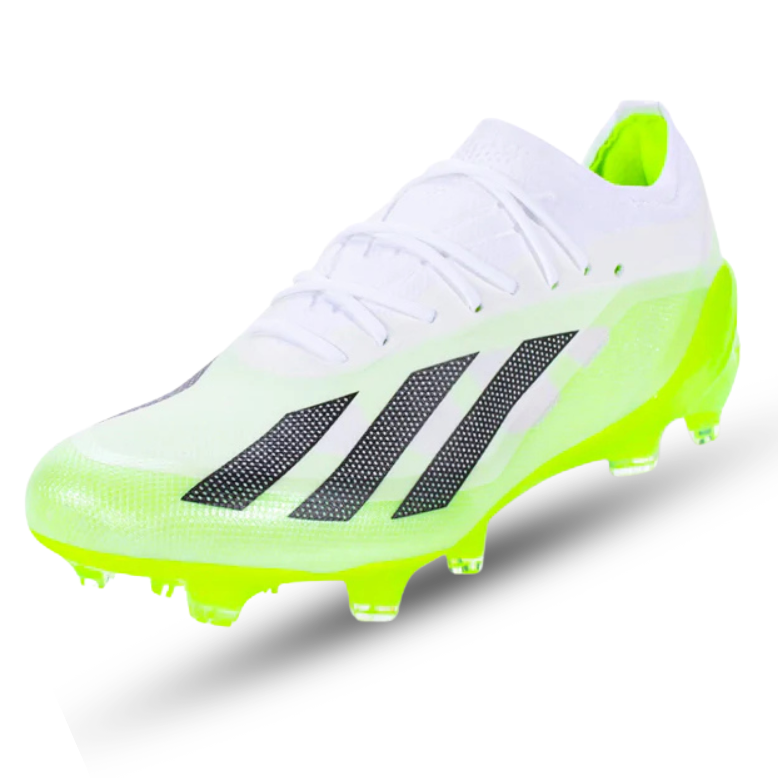 adidas X Crazyfast.1 Firm Ground Soccer Cleats (White/Lucid Lemon)