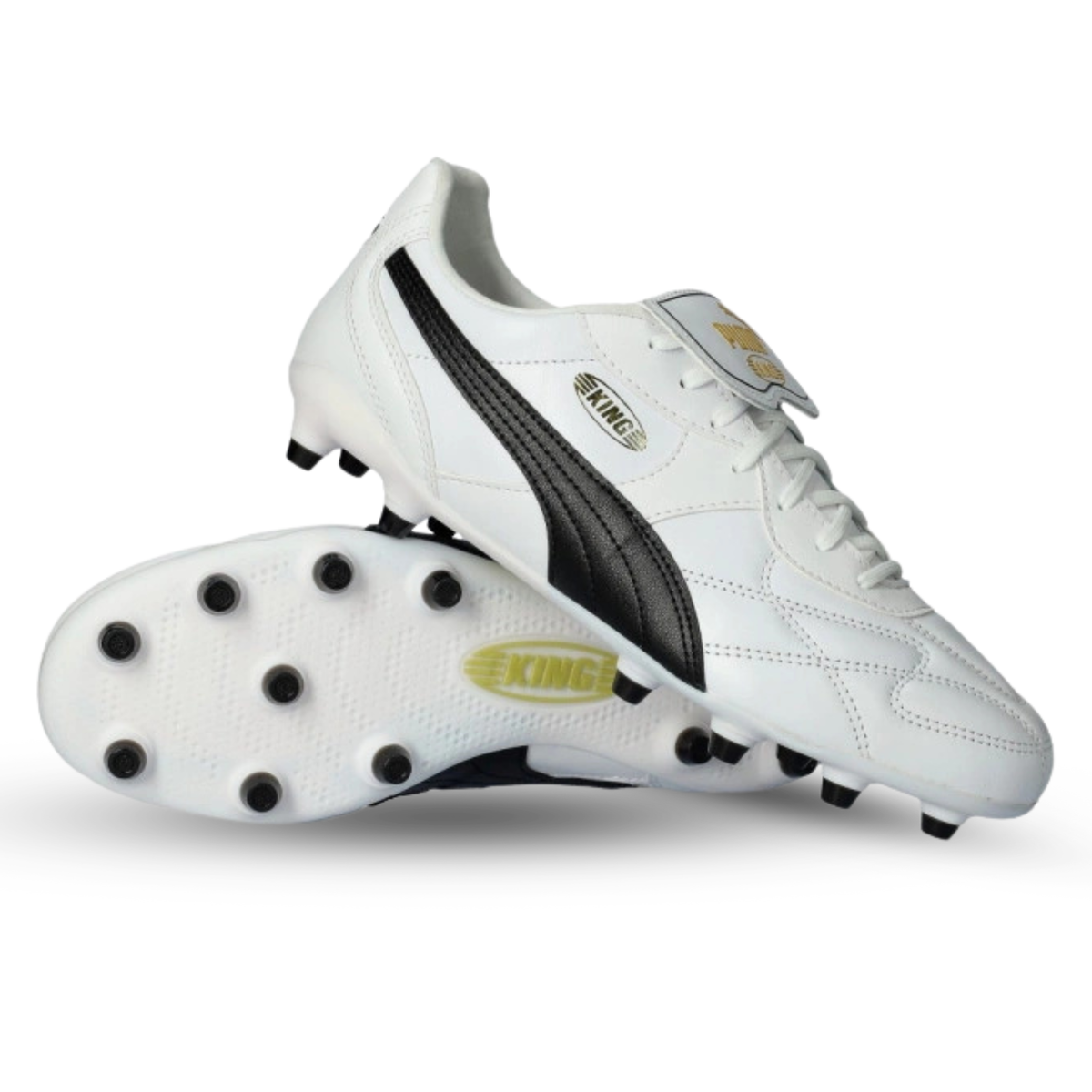 Puma King Top FG/AG Soccer Cleats (White)