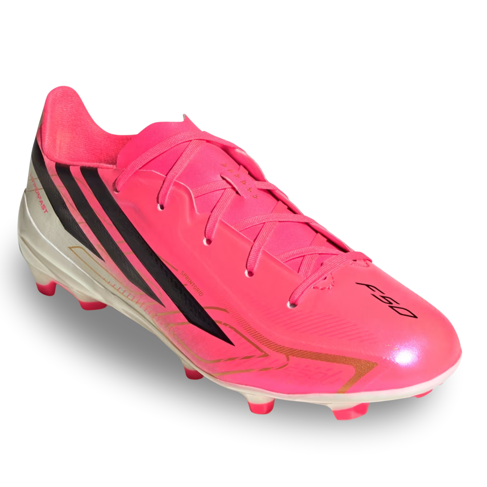 adidas F50 Hyperfast League FG Youth Soccer Cleats (Pink/White)