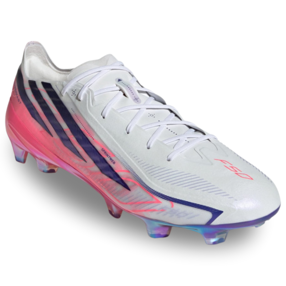 adidas F50 Hyperfast Elite FG  Soccer Cleats (White/Multi)