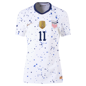 Nike Womens United States Sophia Smith 4 Star Authentic Match Home Jersey 23/24 w/ 2019 World Cup Champions Patch (White/Loyal Blue)