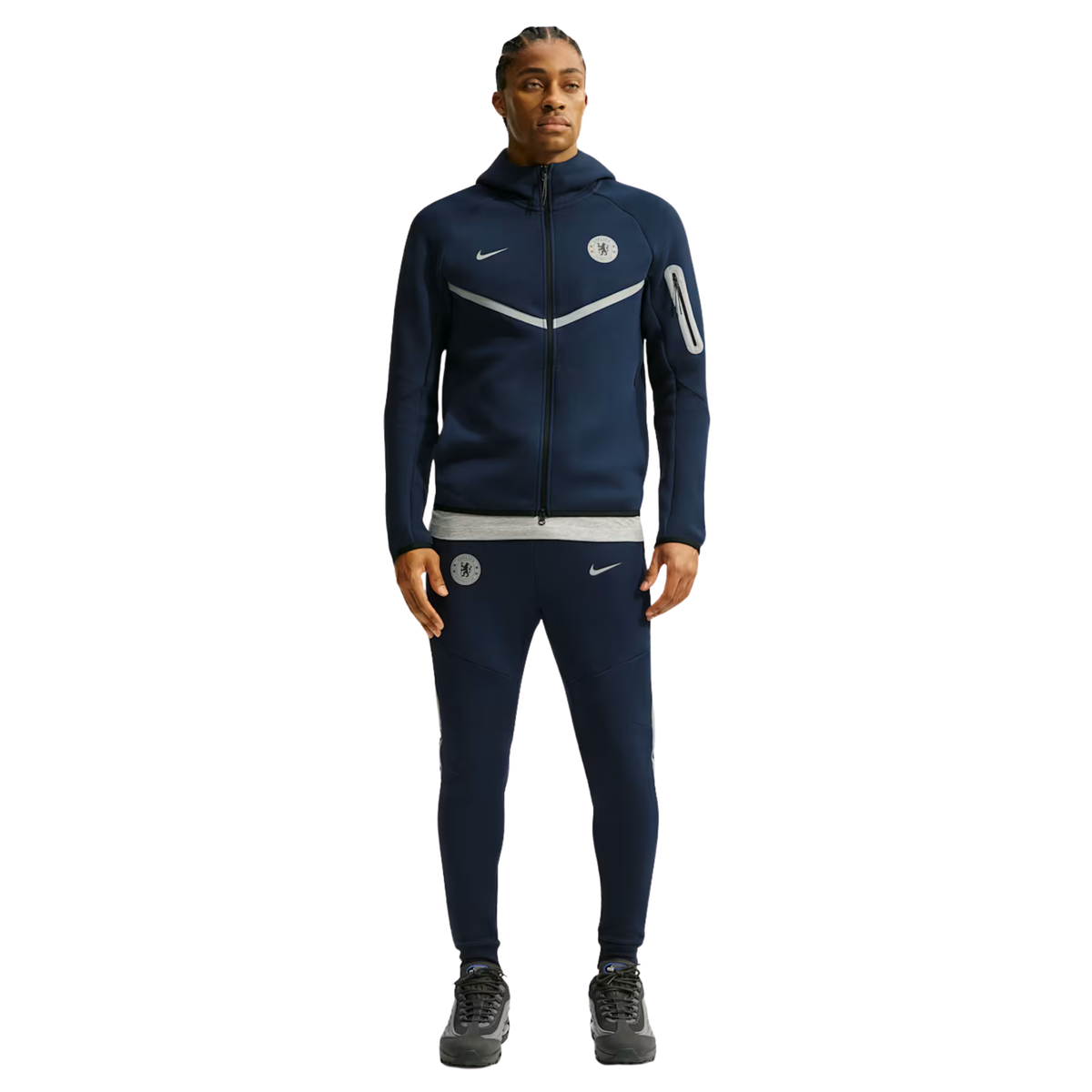 Nike Chelsea FC 26/27 Tech Fleece Windrunner Jacket (Blue Eclipse/Reflective Silver)