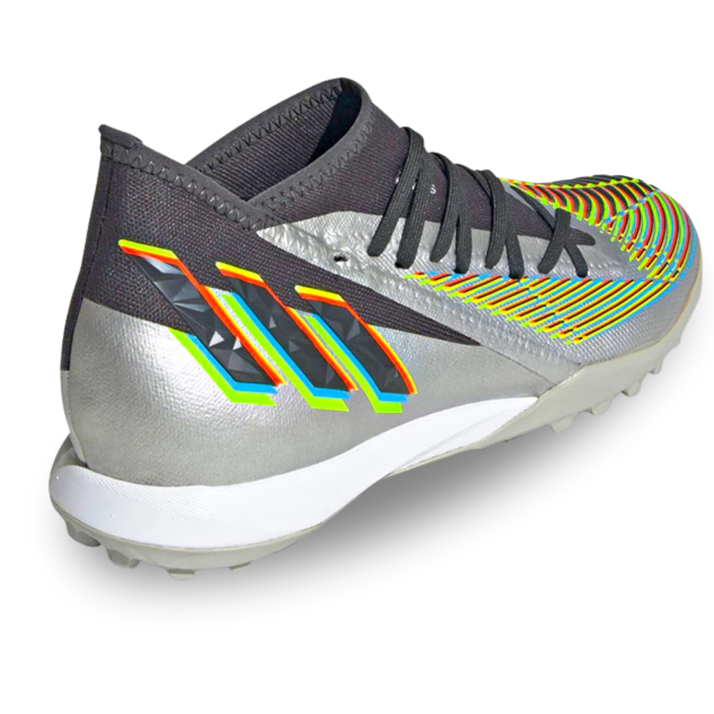 adidas Predator Edge.3 Turf Soccer Shoes (Metallic Silver/Black)