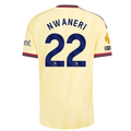 adidas Mens Arsenal Ethan Nwaneri Authentic Third Jersey w/ EPL + No Room For Racism 26/27 (Yellow)