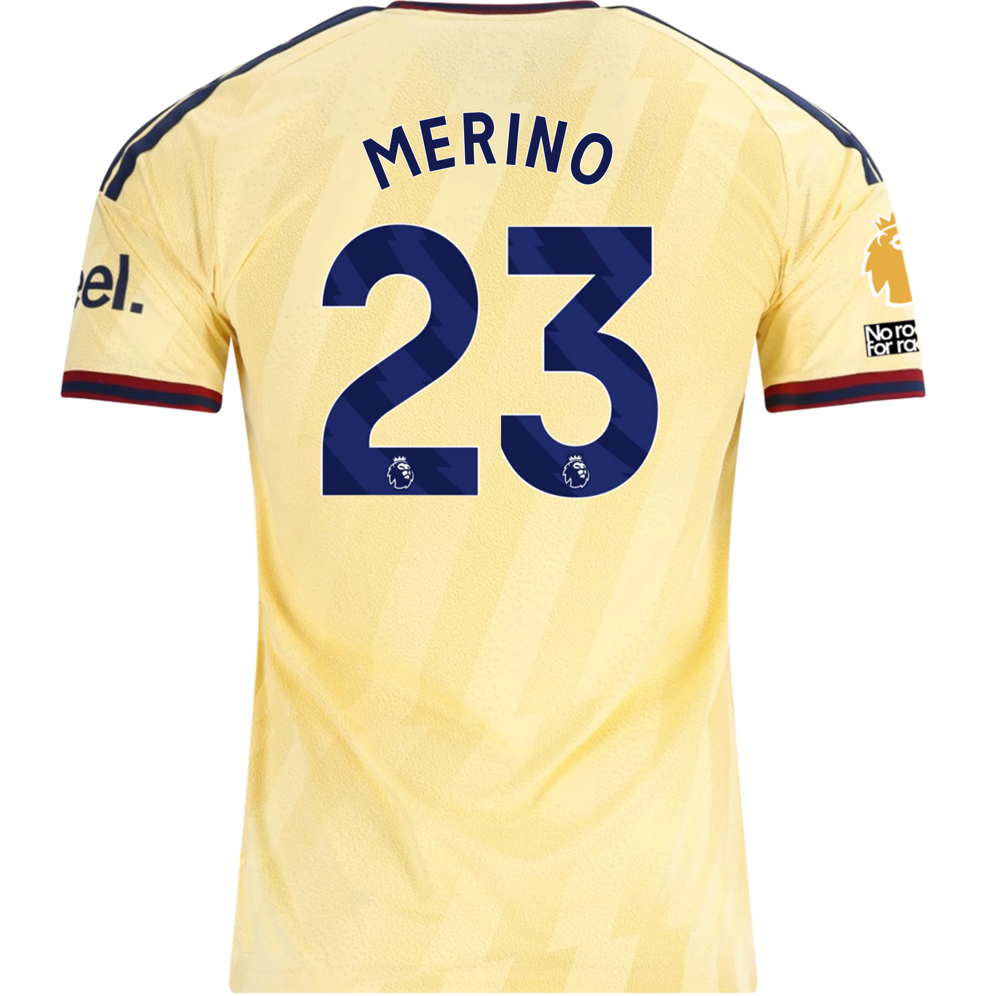 adidas Men's Arsenal FC Mikel Merino Third Jersey w/ EPL + No Room For Racism Patches 26/27 (Yellow)