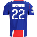 Nike Mens Paris Saint-Germain Mika Godts Home Jersey w/ Champions League Patches 26/27 (Blue/White/Red)