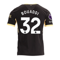 Puma Mens Manchester City Ayyoub Bouaddi Away Jersey w/ EPL + No Room For Racism Patches 26/27 (Black/Yellow)