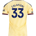 adidas Men's Arsenal FC Riccardo Calafiori Third Jersey w/ EPL + No Room For Racism Patches 26/27 (Yellow)