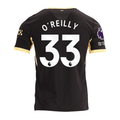 Puma Mens Manchester City Nico O'Reilly Away Jersey w/ EPL + No Room For Racism Patches 26/27 (Black/Yellow)