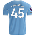 Puma Mens Manchester City Abdukodir Khusanov Home Jersey EPL + No Room For Racism Patches 26/27 (Team Light Blue/Icey Blue)