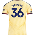 adidas Men's Arsenal FC Martín Zubimendi Third Jersey w/ EPL + No Room For Racism Patches 26/27 (Yellow)
