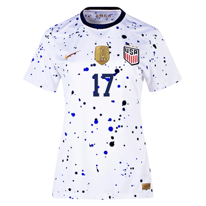 Nike Womens United States Andi Sullivan 4 Star Home Jersey 23/24 w/ 2019 World Cup Champion Patch (White/Loyal Blue)