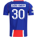 Nike Mens Paris Saint-Germain Warren Zaïre-Emery Home Jersey w/ Champions League Patches 26/27 (Blue/White/Red)