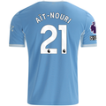 Puma Mens Manchester City Rayan Aït-Nouri Home Jersey EPL + No Room For Racism Patches 26/27 (Team Light Blue/Icey Blue)