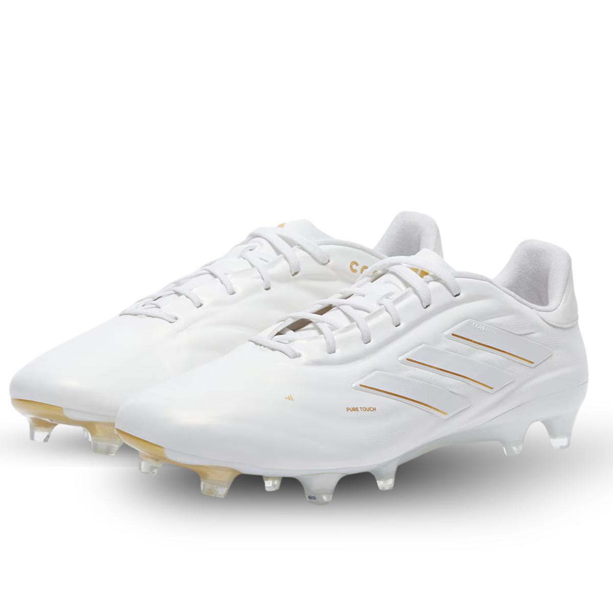 adidas Copa Pure 2 Elite FG Soccer Cleats (White/Metallic Gold)
