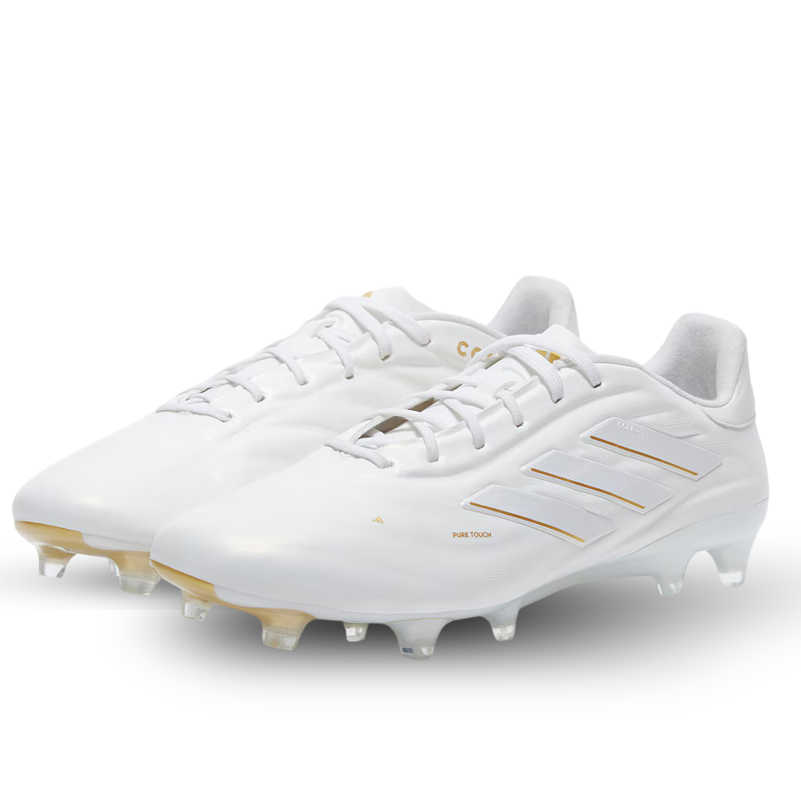 adidas Copa Pure 2 Elite FG Soccer Cleats (White/Metallic Gold)