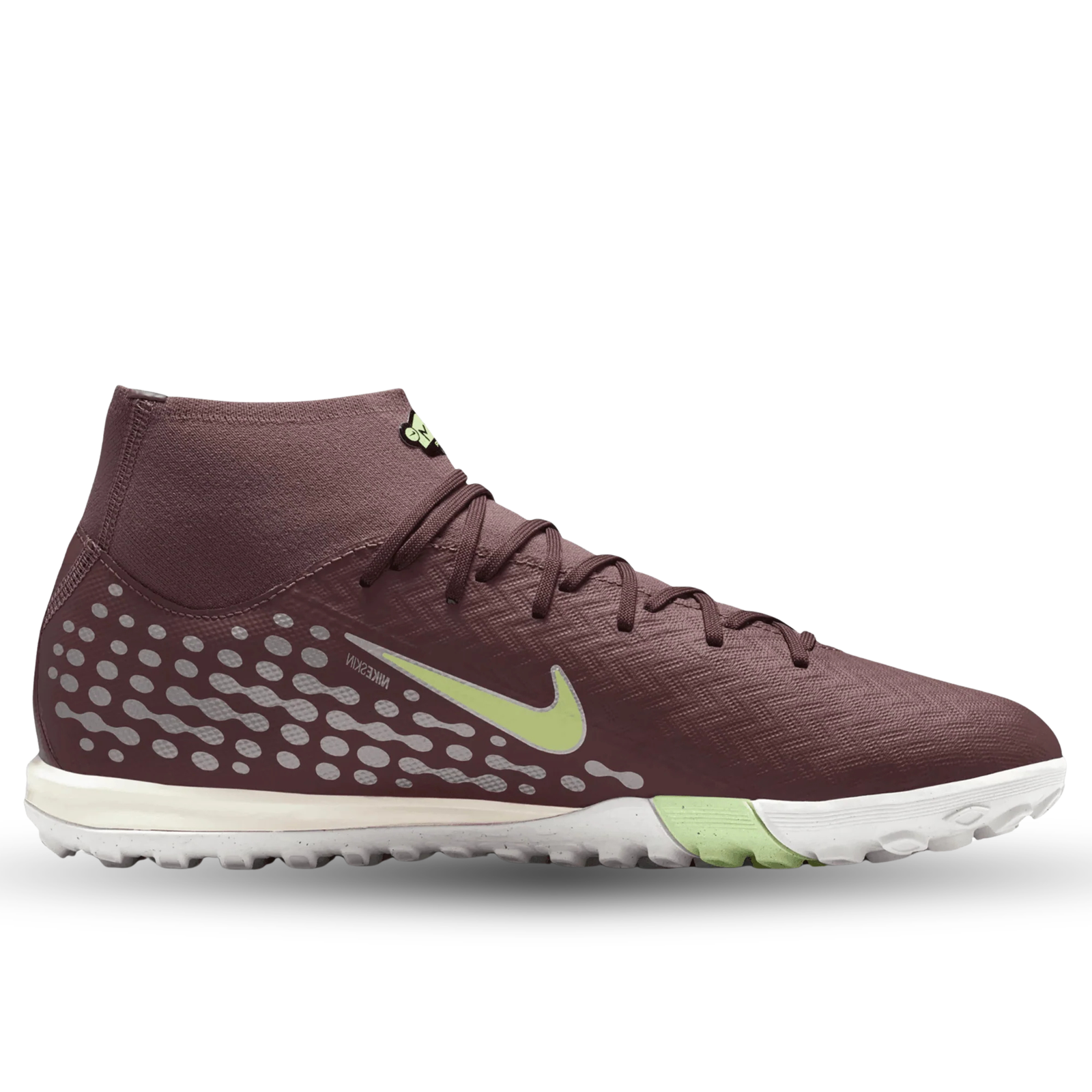 Nike Zoom Superfly 10 Academy KM Turf Soccer Shoes (Plum Eclipse/Metallic Silver)
