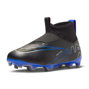 Nike Jr. Zoom Superfly 9 Academy FG/MG Soccer Cleats (Black/Chrome-Hyper Royal)