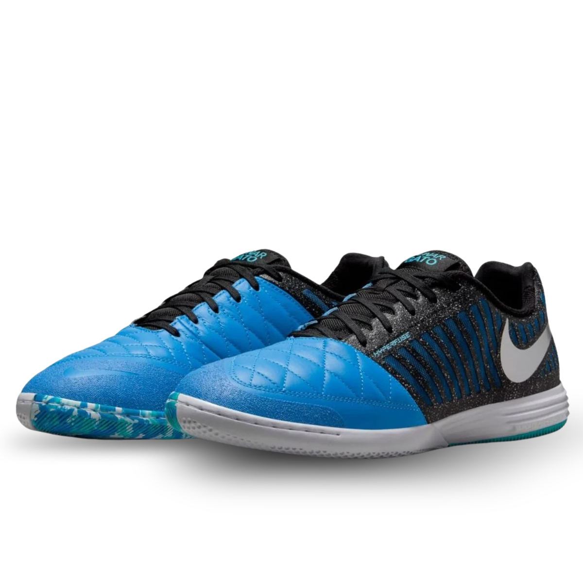 Nike LunarGato II Indoor Soccer Shoes (Metallic Silver/Black)