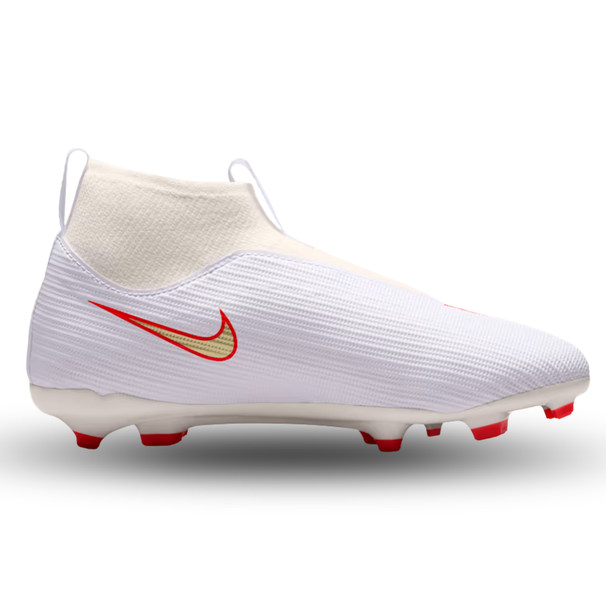 Nike Jr. Superfly 11 Academy FG/MG Soccer Cleats (White/Blur-Bright Crimson)