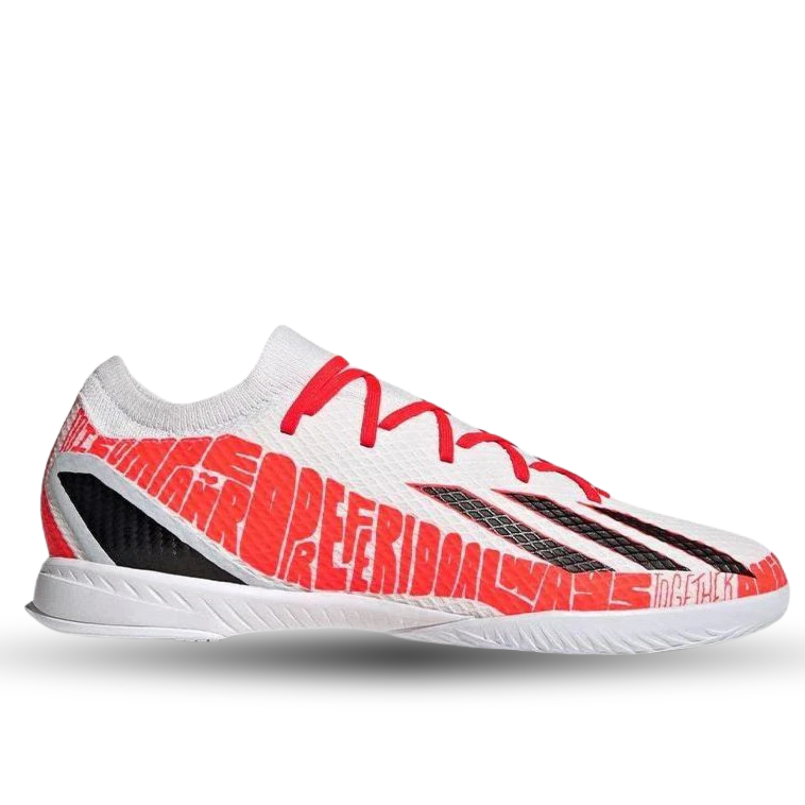 adidas X Speedportal Messi.3 Indoor Soccer Shoes (White/Solar Red)